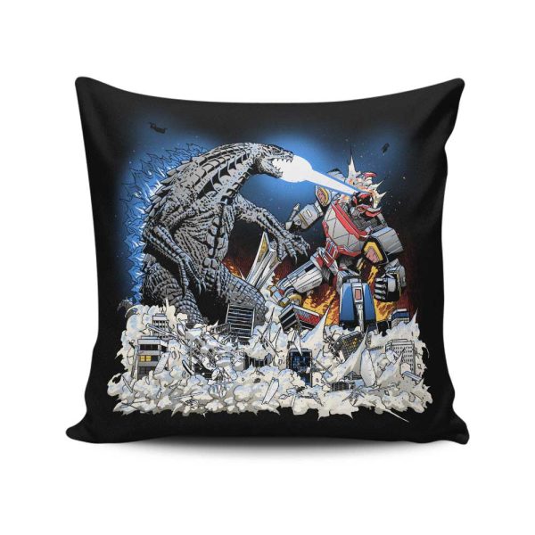 Mega Kaiju Battle - Throw Pillow Online Hot Sale