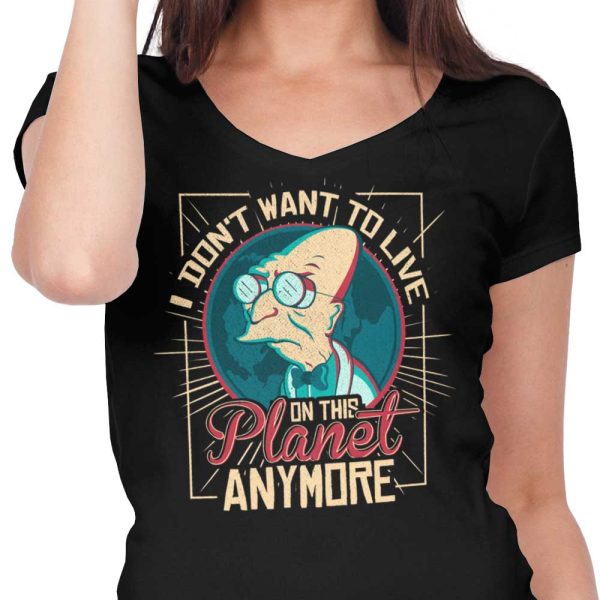 I Don t Want to Live Here - Women s V-Neck Hot on Sale - Image 5